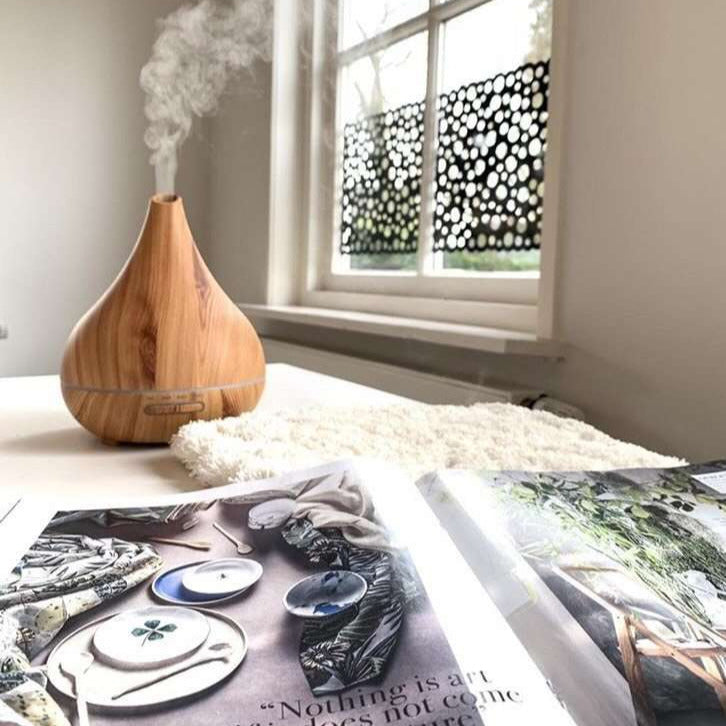 Light Wood Aroma Diffuser Humidifier 400 ml Ultrasonic