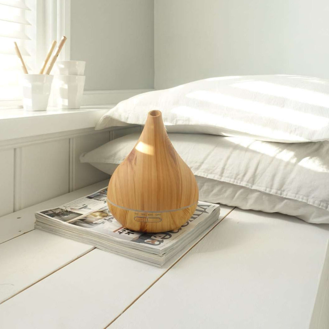 Light Wood Aroma Diffuser Humidifier 400 ml Ultrasonic