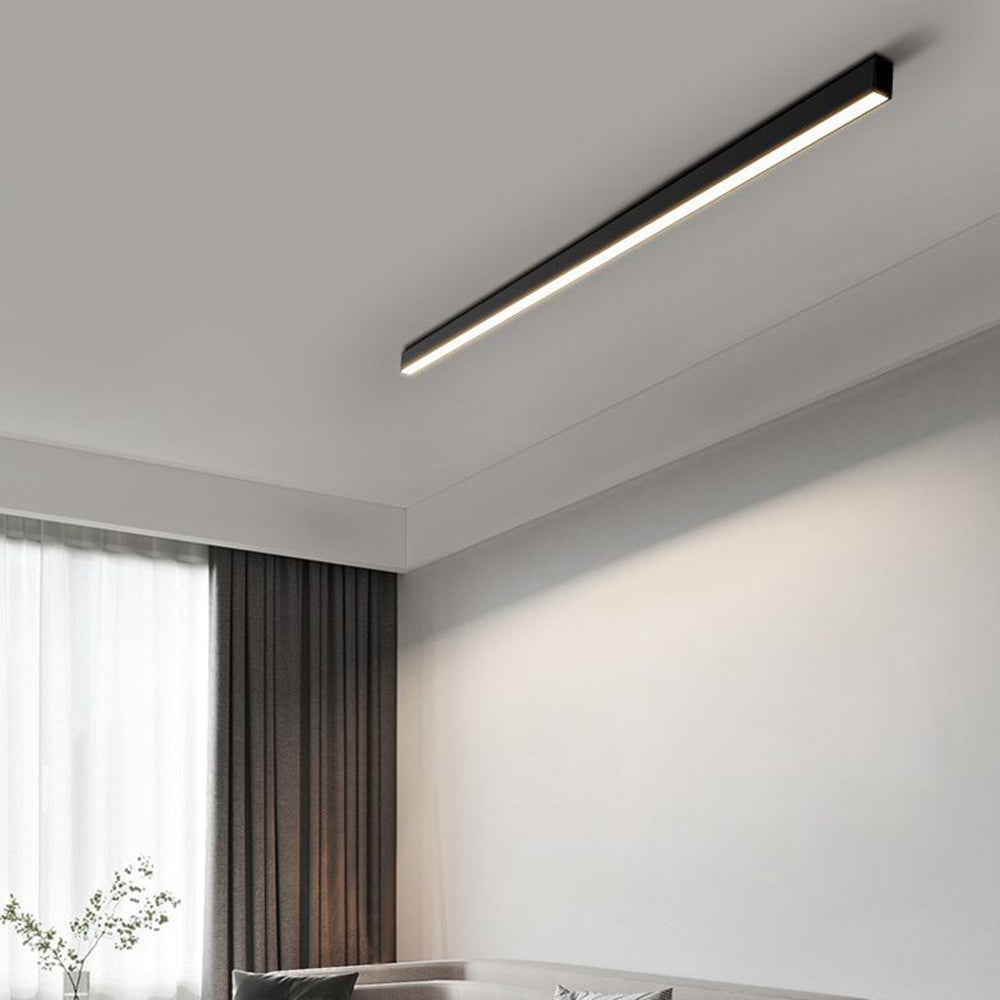 Linear Black LED Ceiling Light with Metal Acrylic Body