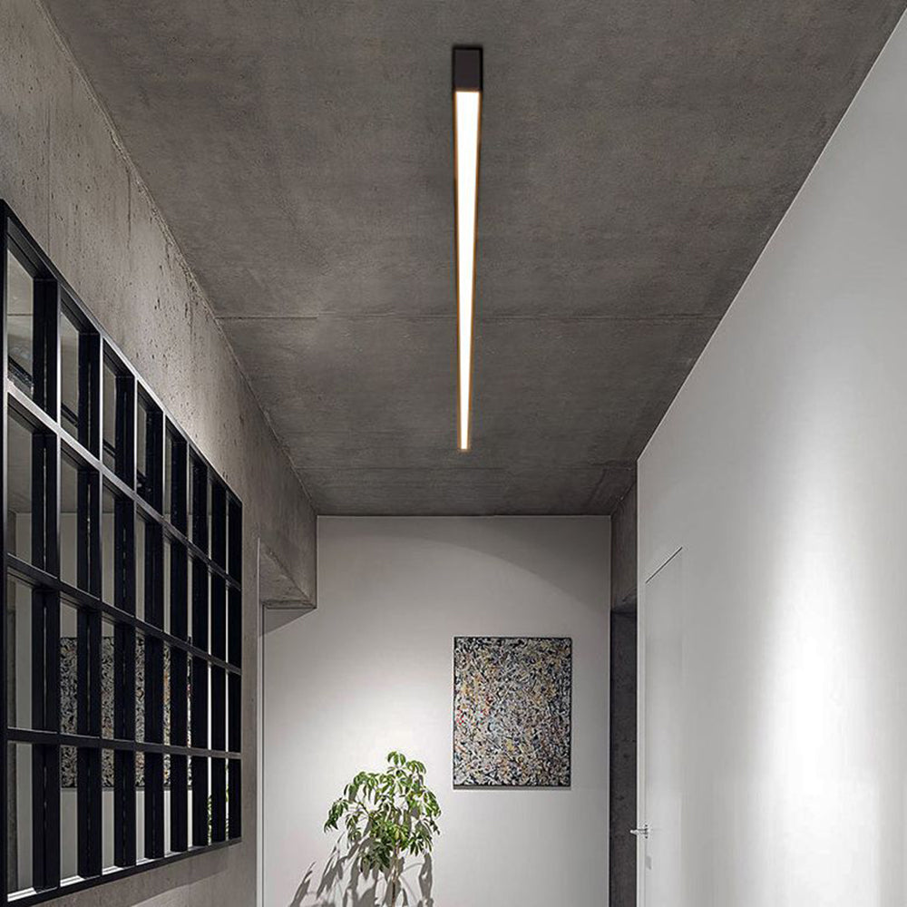 Linear Black LED Ceiling Light with Metal Acrylic Body