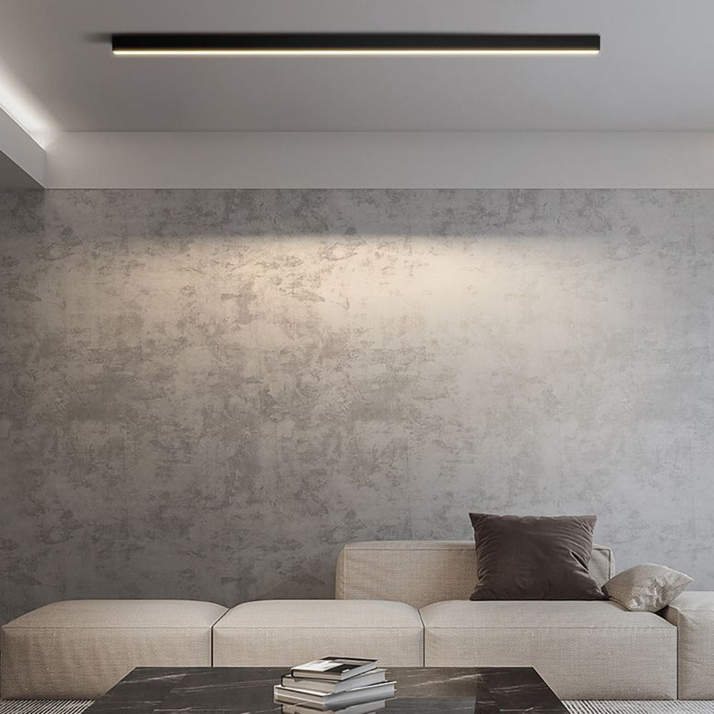 Linear Black LED Ceiling Light with Metal Acrylic Body