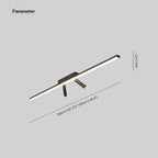 Linear Ceiling Light with Metal Silicone Construction and LED