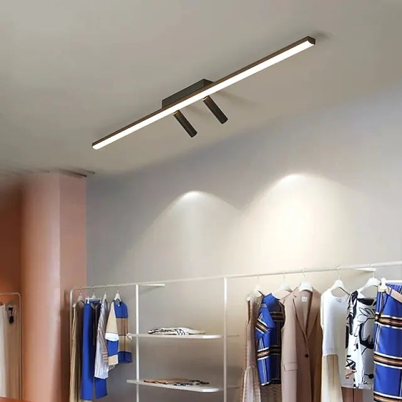 Linear Ceiling Light with Metal Silicone Construction and LED