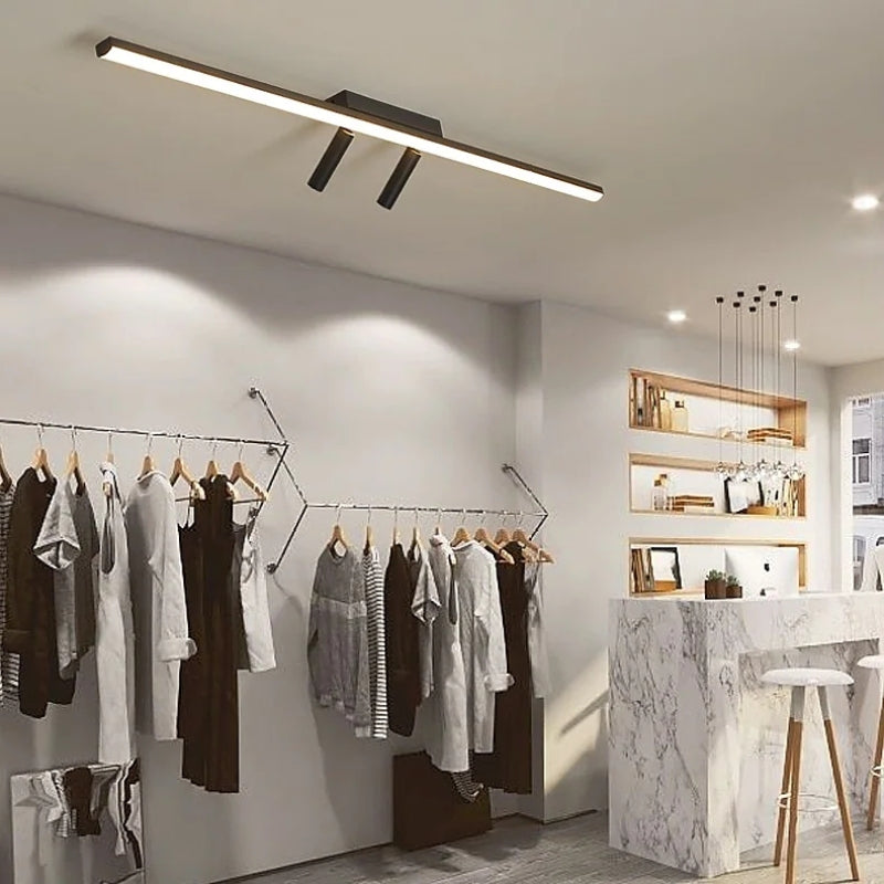 Linear Ceiling Light with Metal Silicone Construction and LED