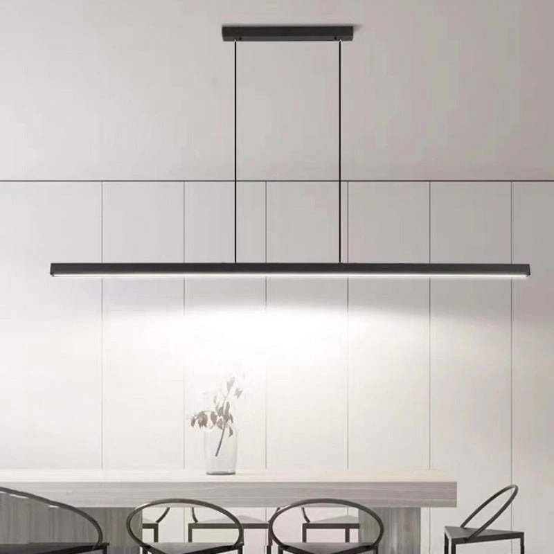 Linear LED Pendant Light with Metal Acrylic Shade