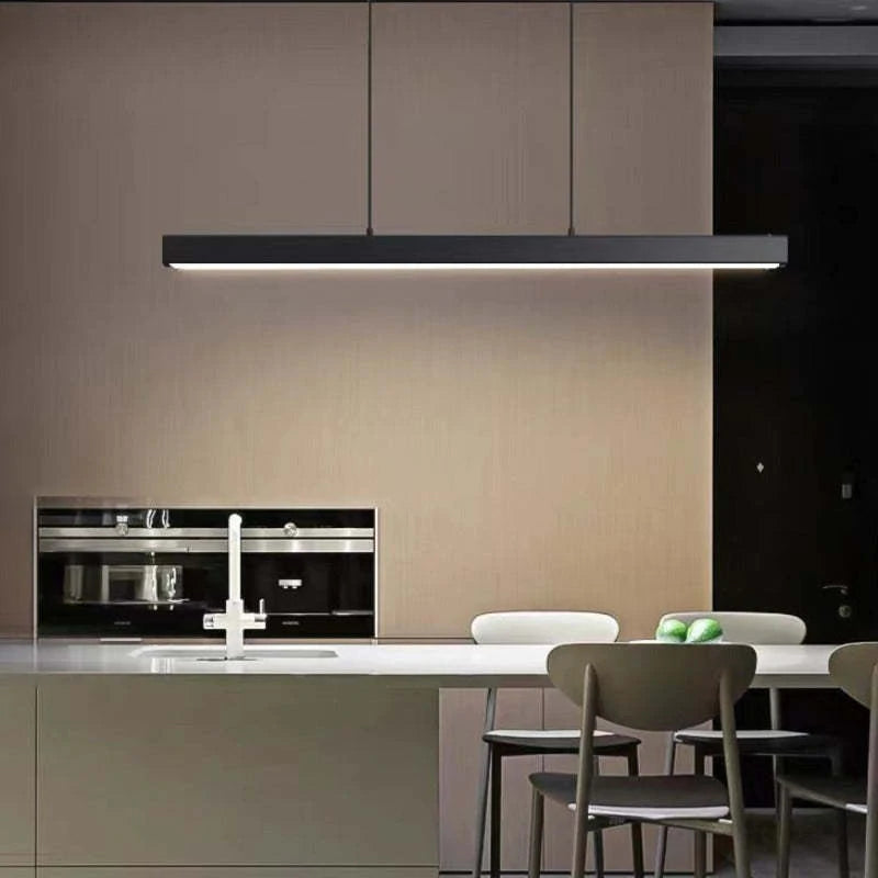 Linear LED Pendant Light with Metal Acrylic Shade