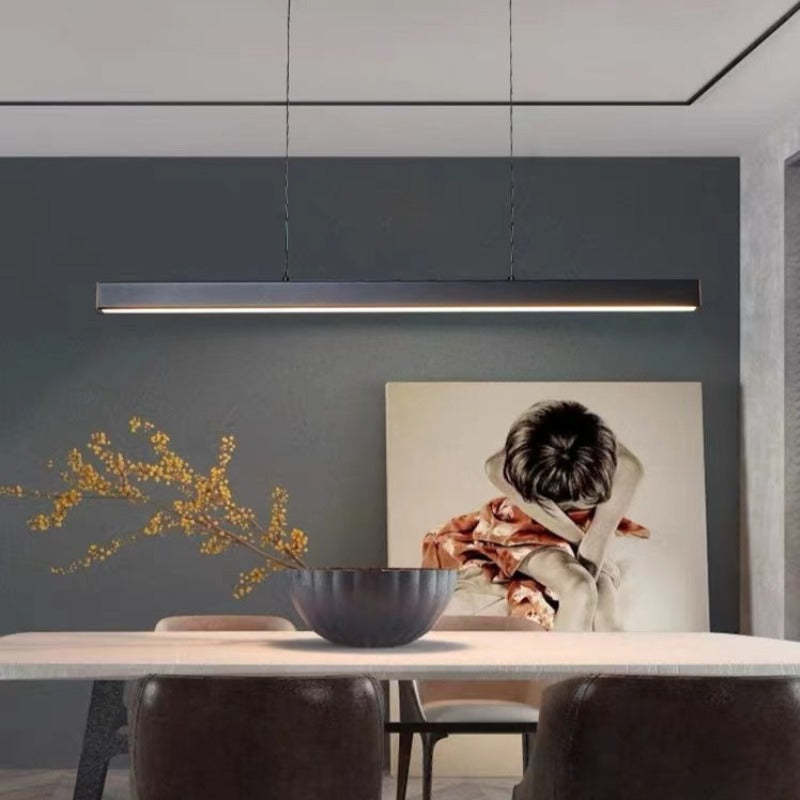 Linear LED Pendant Light with Metal Acrylic Shade