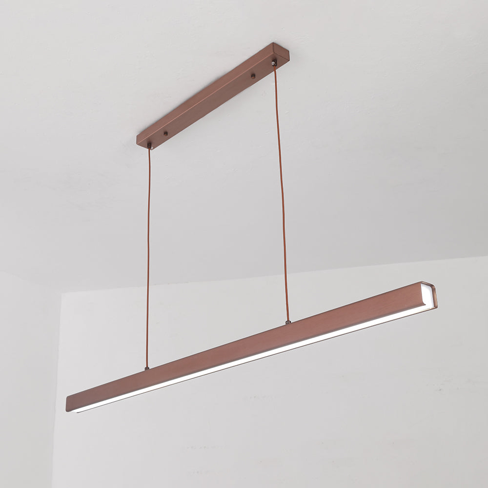Linear LED Pendant Light with Metal Acrylic Shade