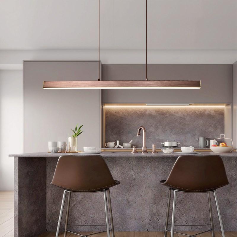 Linear LED Pendant Light with Metal Acrylic Shade