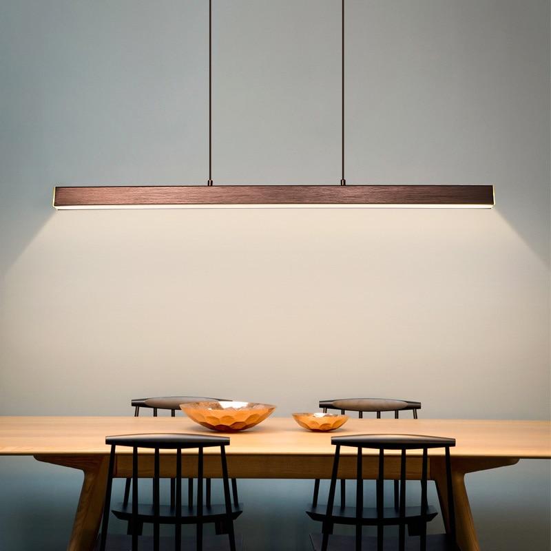 Linear LED Pendant Light with Metal Acrylic Shade