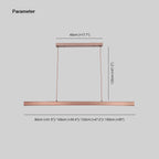 Linear LED Pendant Light with Metal Acrylic Shade