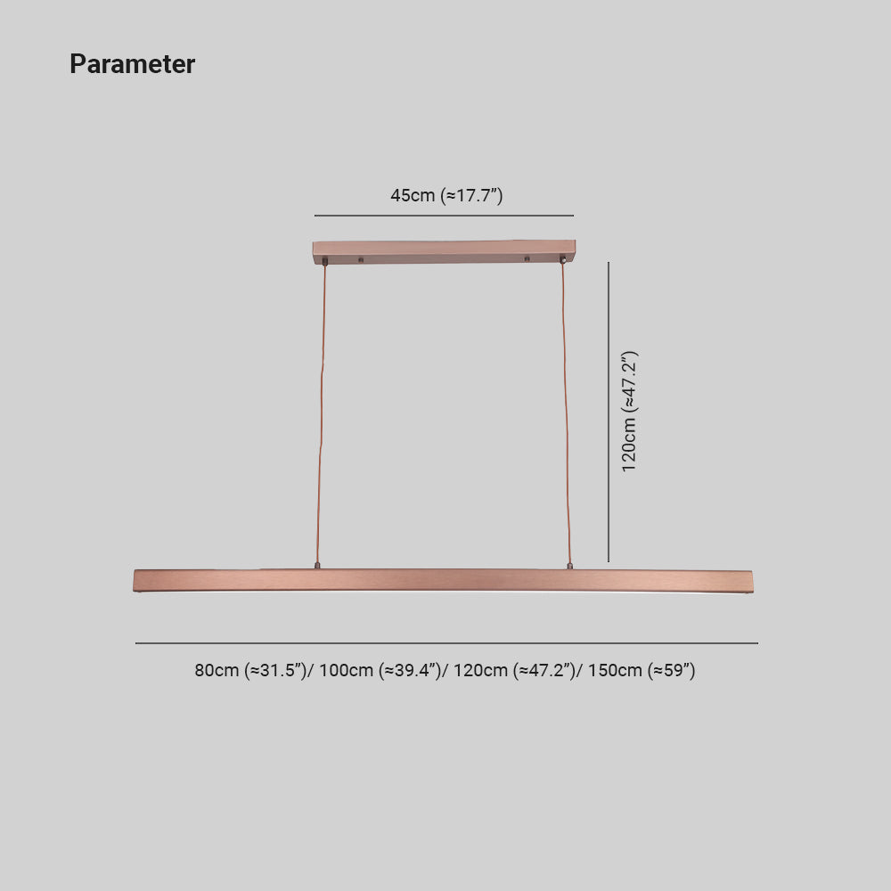 Linear LED Pendant Light with Metal Acrylic Shade