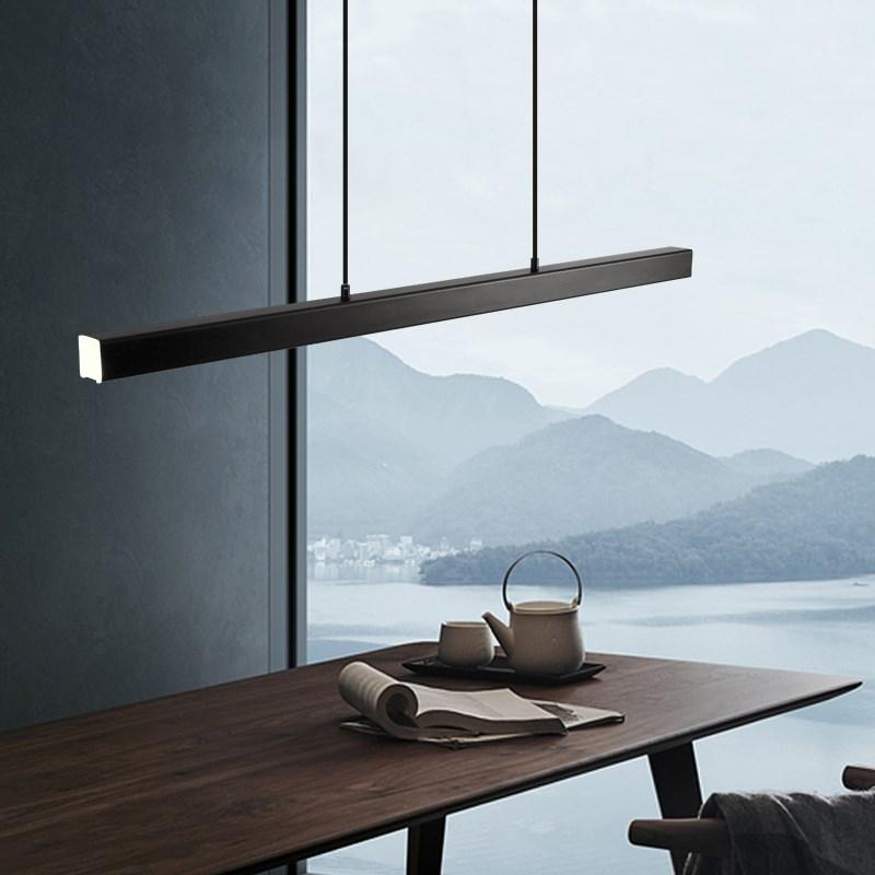 Linear LED Pendant Light with Metal Acrylic Shade