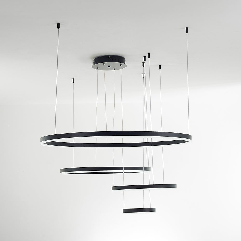 Metal Acrylic Ring Pendant Light with SMD LED and IP20 Rating