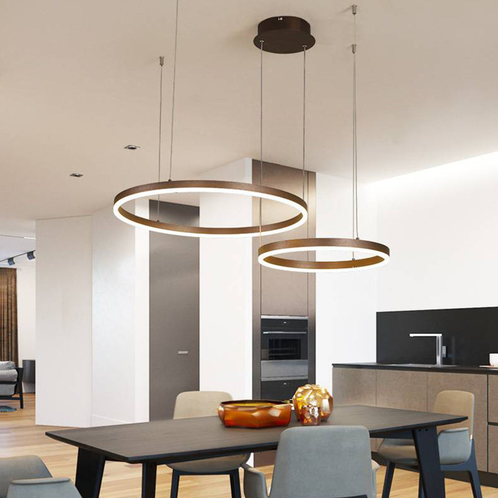 Metal Acrylic Ring Pendant Light with SMD LED and IP20 Rating