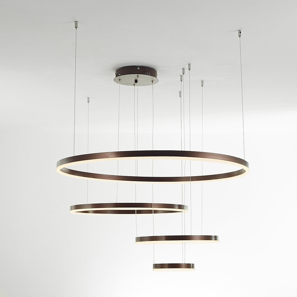 Metal Acrylic Ring Pendant Light with SMD LED and IP20 Rating
