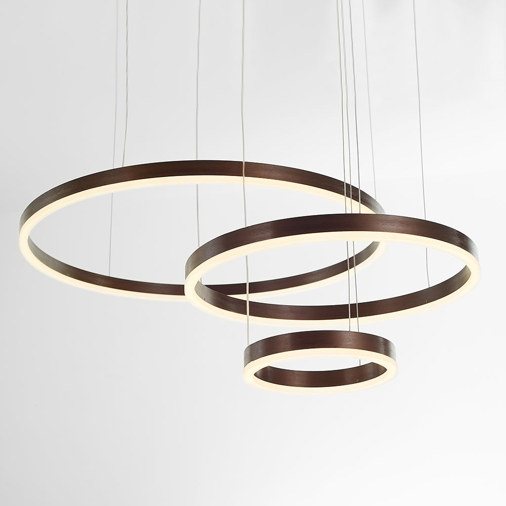 Metal Acrylic Ring Pendant Light with SMD LED and IP20 Rating
