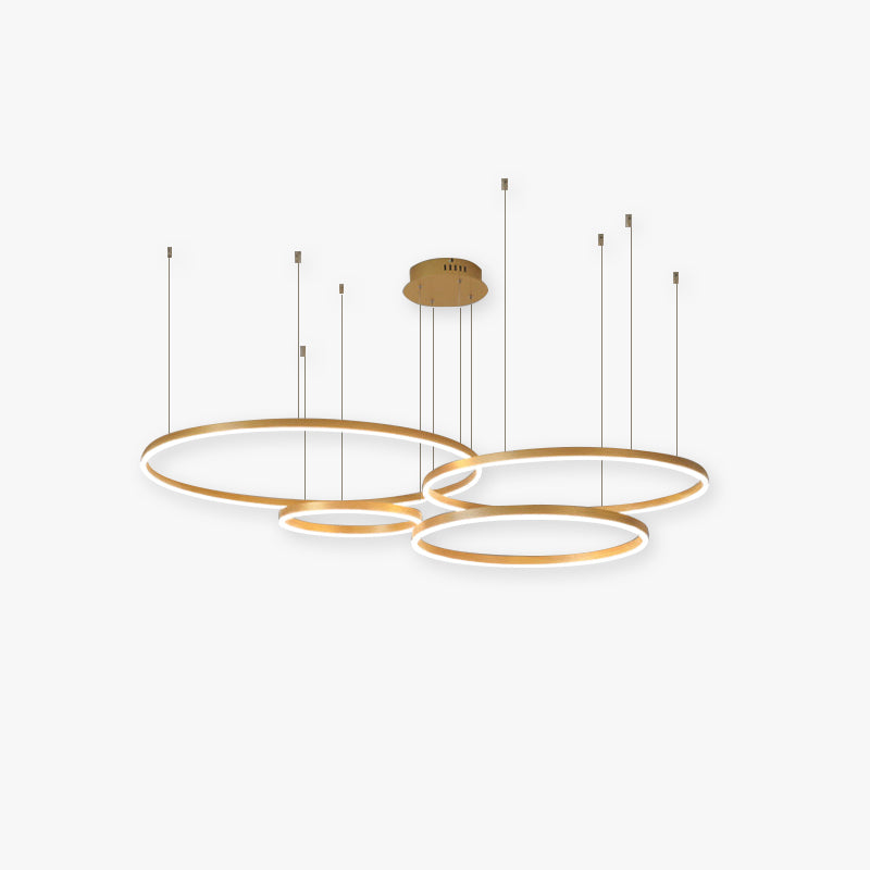 Metal Acrylic Ring Pendant Light with SMD LED and IP20 Rating