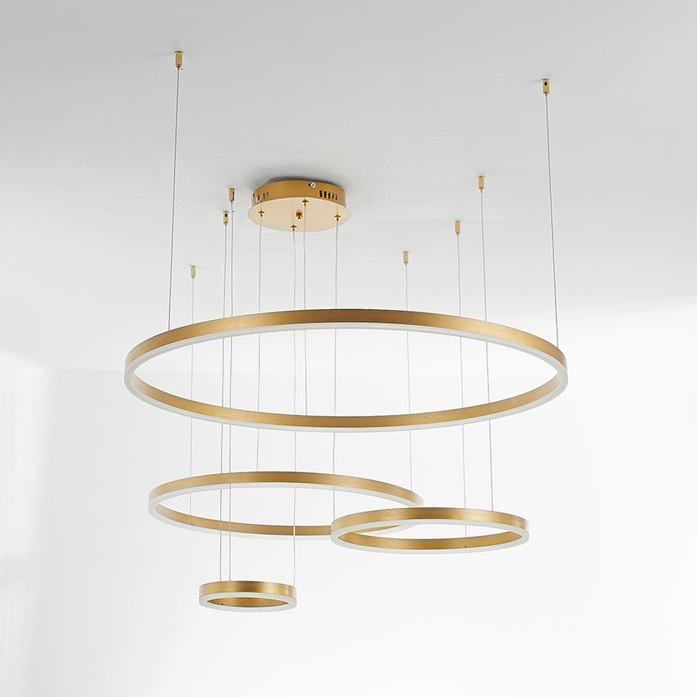 Metal Acrylic Ring Pendant Light with SMD LED and IP20 Rating