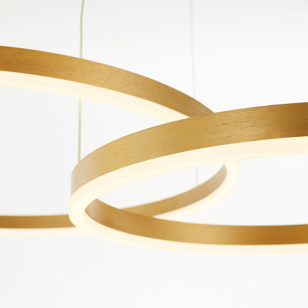 Metal Acrylic Ring Pendant Light with SMD LED and IP20 Rating