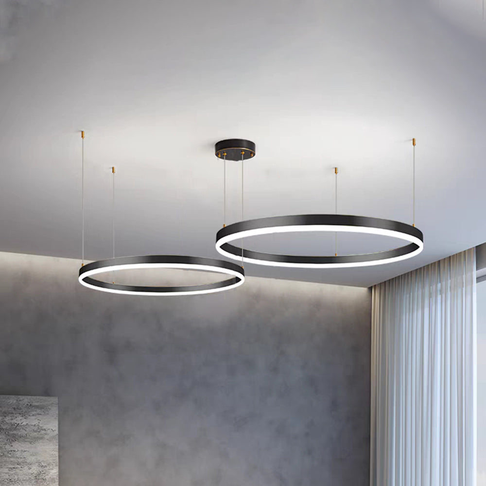 Metal Acrylic Ring Pendant Light with SMD LED and IP20 Rating