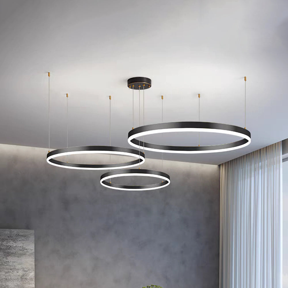 Metal Acrylic Ring Pendant Light with SMD LED and IP20 Rating