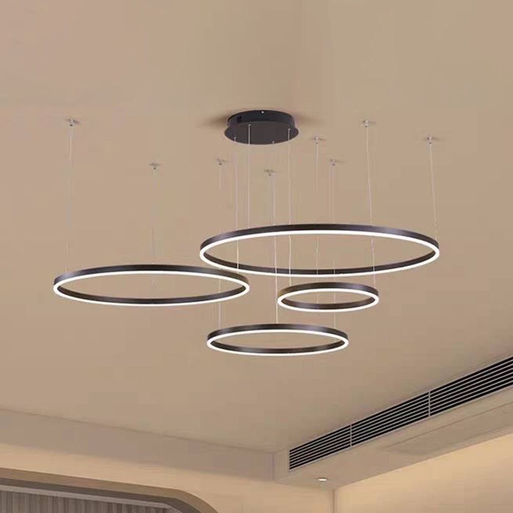 Metal Acrylic Ring Pendant Light with SMD LED and IP20 Rating