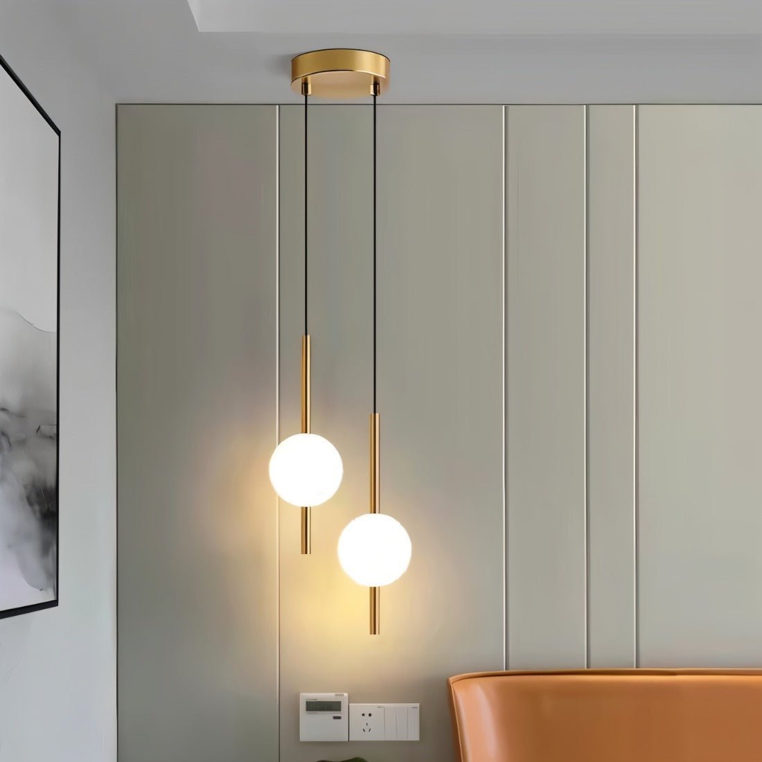 Metal Glass Pendant Lamp with LED Light Source