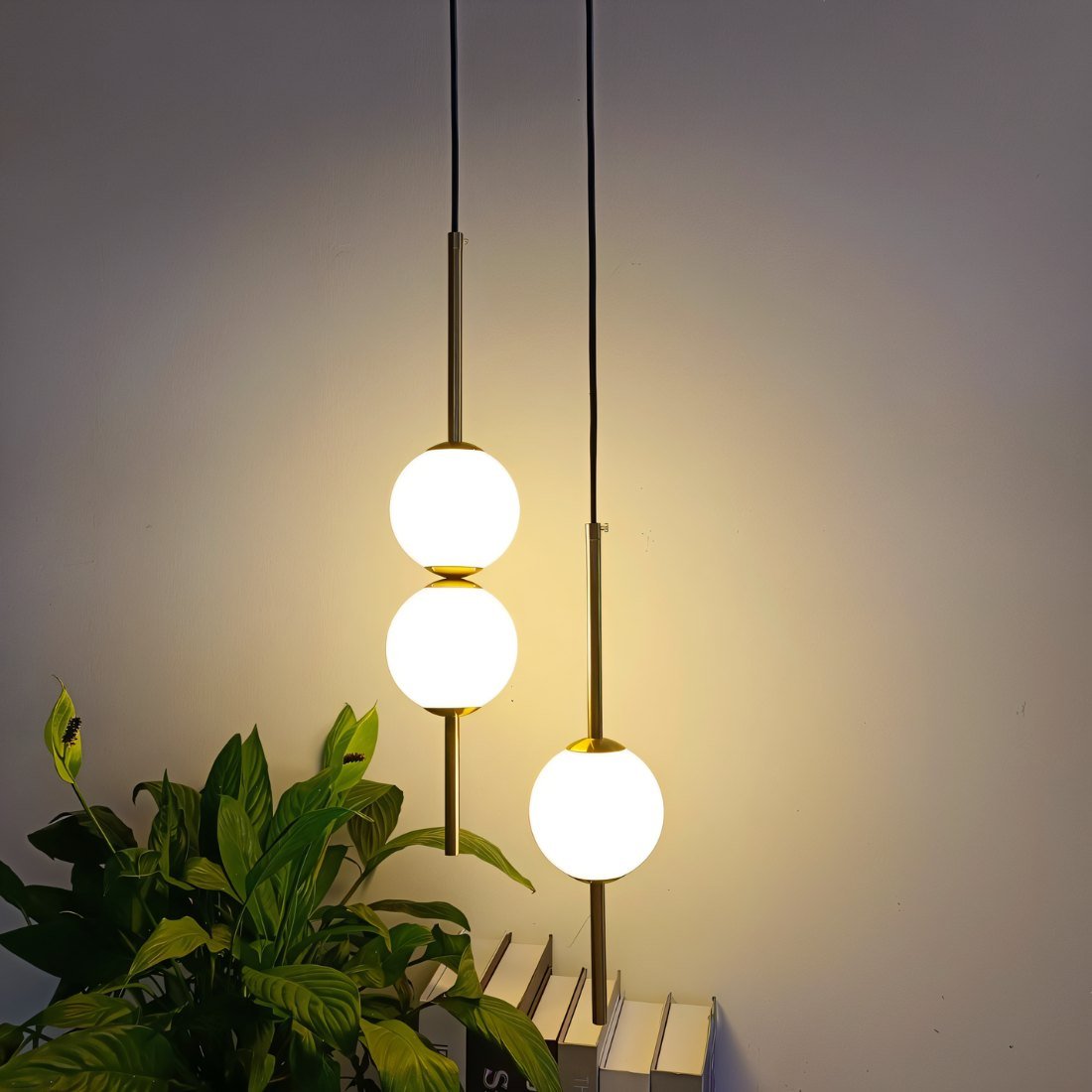 Metal Glass Pendant Lamp with LED Light Source
