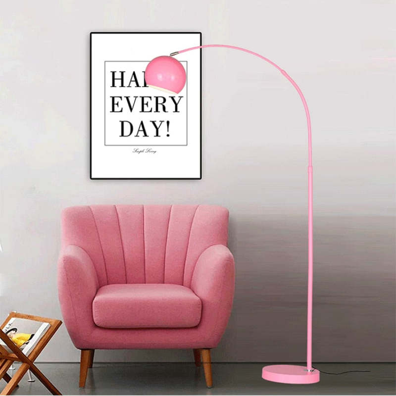 Metal LED Floor Lamp with E27 Bulb Plug Power and Foot Switch