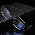 Metal Progressive Reading Glasses with PC Multifocal Lenses