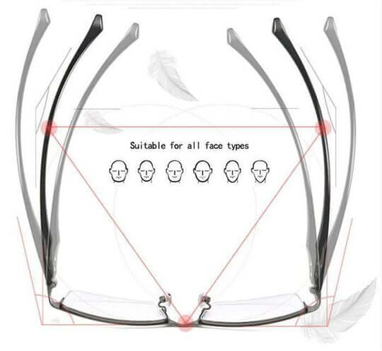 Metal Progressive Reading Glasses with PC Multifocal Lenses