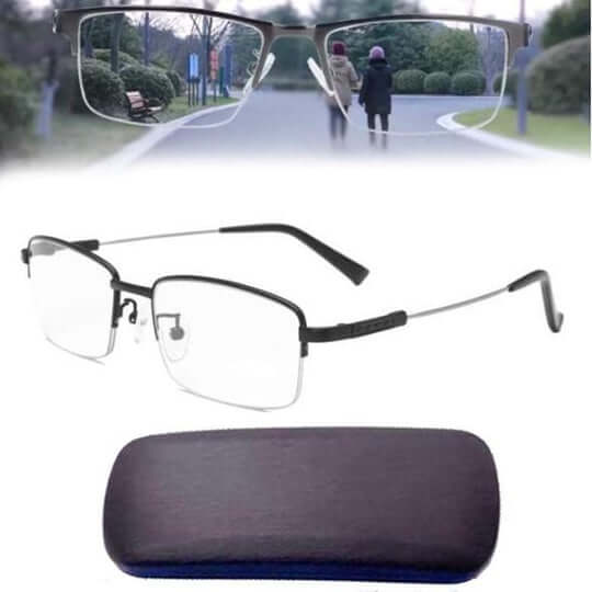 Metal Progressive Reading Glasses with PC Multifocal Lenses