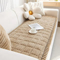 Microfiber Blend Flannel Pleated Sofa Cover Non Slip Washable
