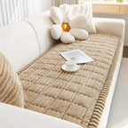 Microfiber Blend Flannel Pleated Sofa Cover Non Slip Washable