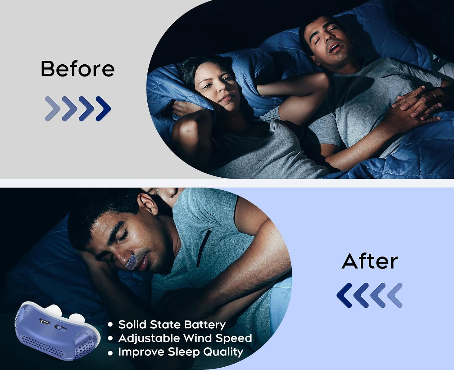 Mini CPAP Anti Snoring Device with USB Cable