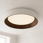 Frameless Round Flush Mount LED Ceiling Light with Acrylic Shade