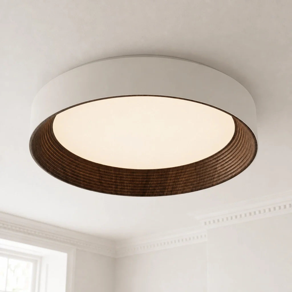 Frameless Round Flush Mount LED Ceiling Light with Acrylic Shade