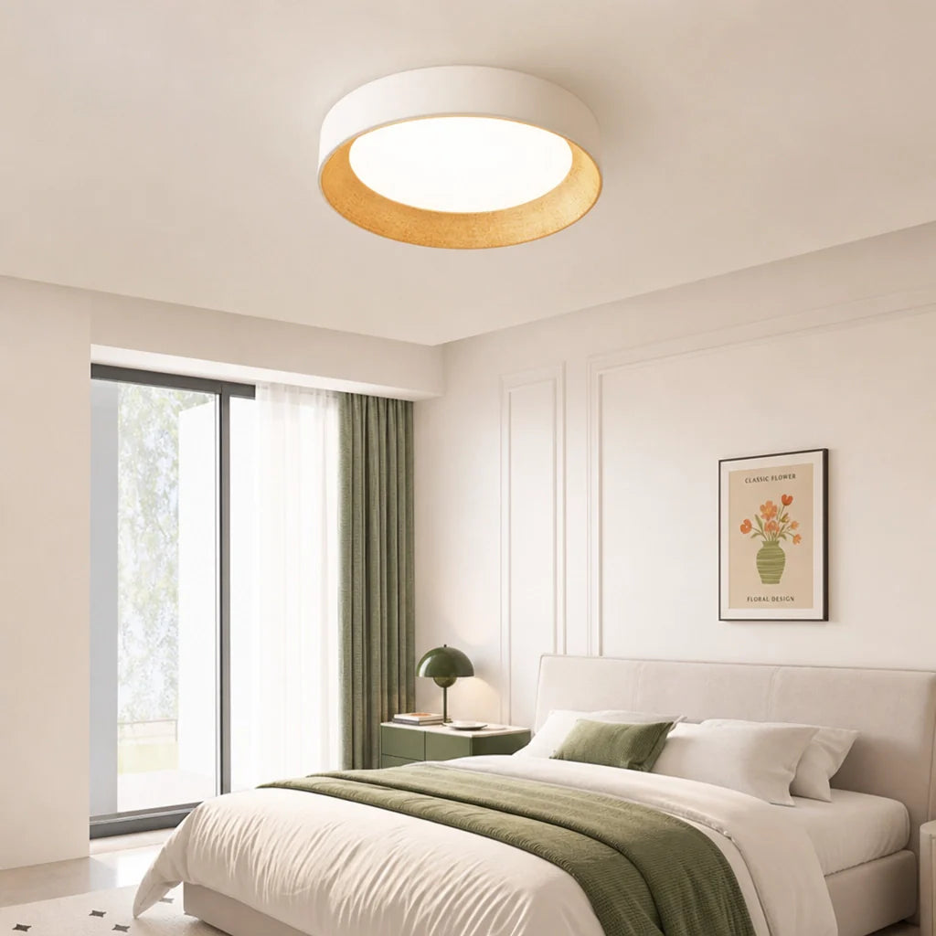 Frameless Round Flush Mount LED Ceiling Light with Acrylic Shade