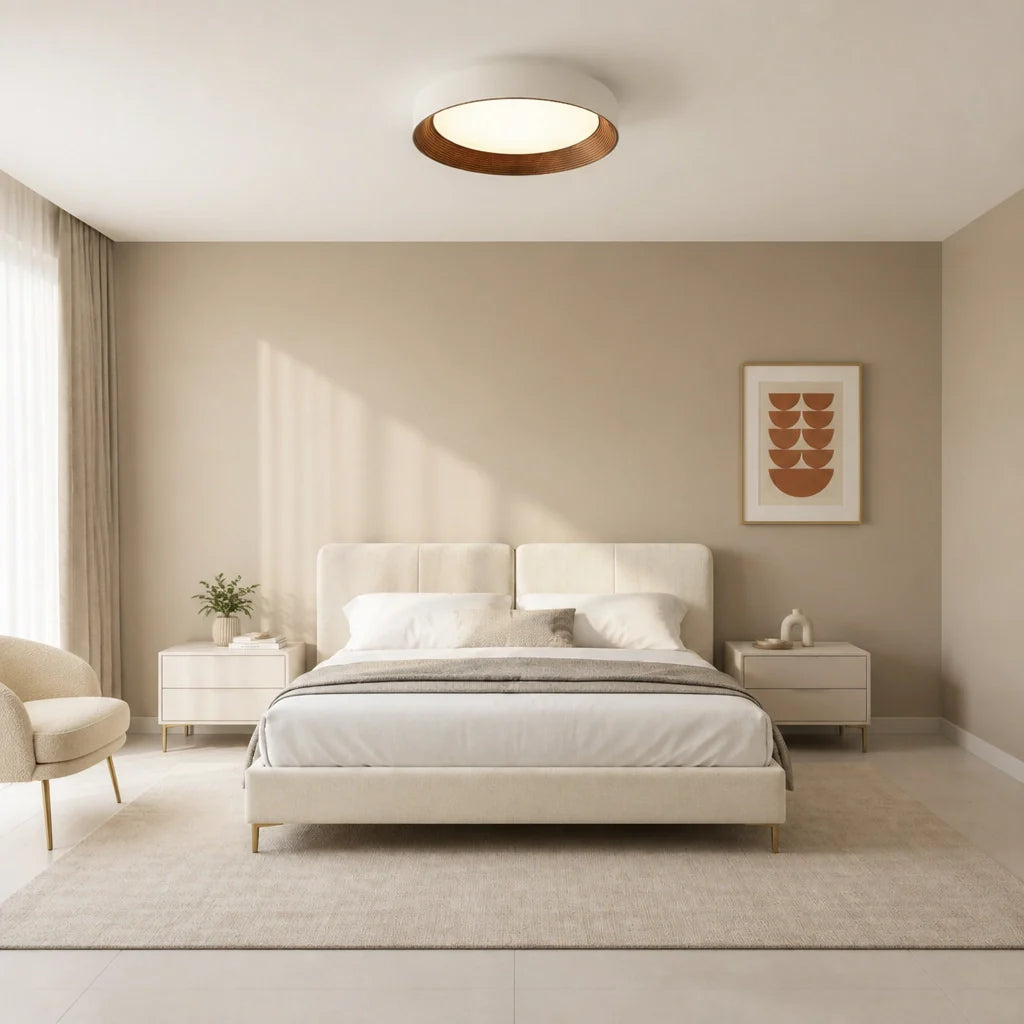 Frameless Round Flush Mount LED Ceiling Light with Acrylic Shade