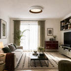 Frameless Round Flush Mount LED Ceiling Light with Acrylic Shade