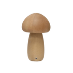 Mushroom LED Night Light with Wood ABS Rechargeable Battery
