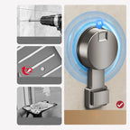 No Drill Suction Corner Bathroom Organizer Storage Shelf