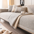 Non Slip Polyester Sofa Protector Cover with Latex Dots