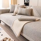 Non Slip Polyester Sofa Protector Cover with Latex Dots