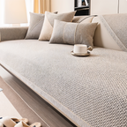 Non Slip Polyester Sofa Protector Cover with Latex Dots