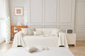 Off White Sofa Throw Machine Washable Fabric Cover