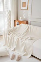 Off White Sofa Throw Machine Washable Fabric Cover