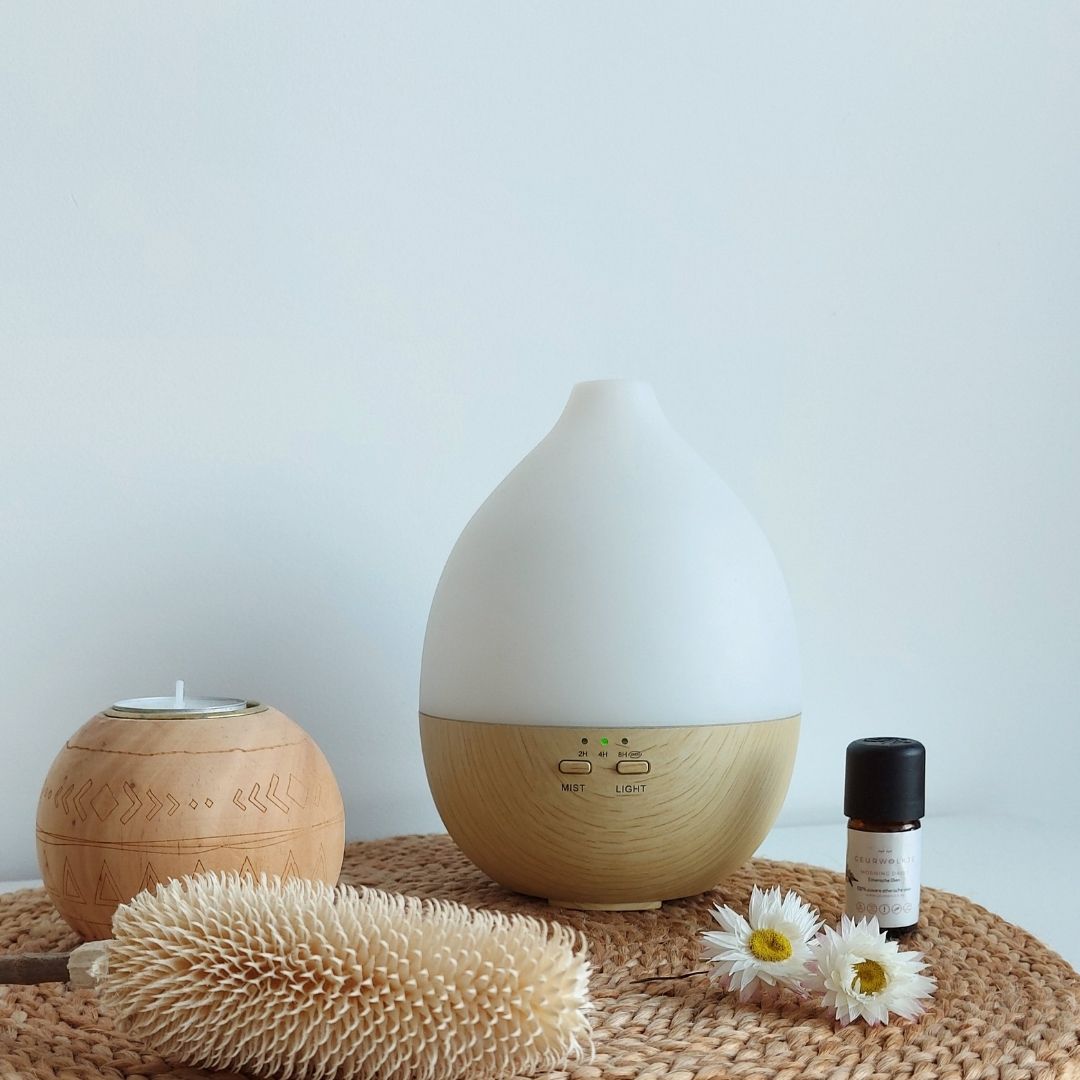 Wood Finish Aroma Diffuser Ultrasonic with LED Light