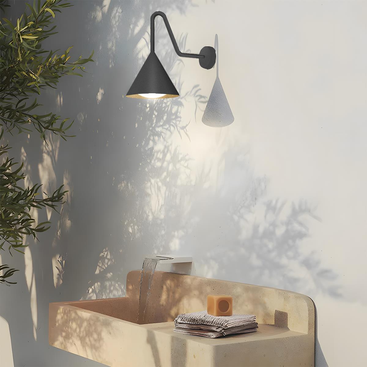 Outdoor Bell Wall Lights LED Hardwired IP54 Metal Acrylic
